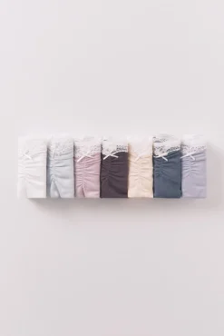 Women'secret Pack 7 bragas clásicas encaje y lazo
