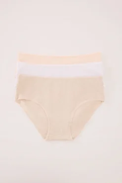 Women'secret Pack 3 bragas culotte algodón orgánico