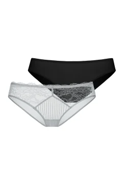 Dorina Pack 2 bragas encaje y negro