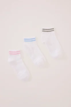 Women'secret Pack 3 calcetines cortos algodón rayas