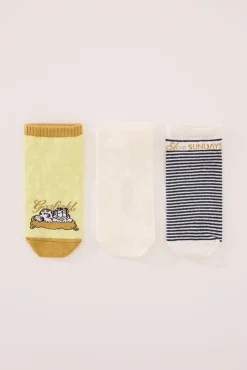 Women'secret Pack 3 calcetines cortos Garfield