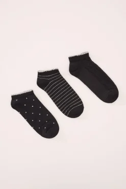 Women'secret Pack 3 calcetines cortos lurex