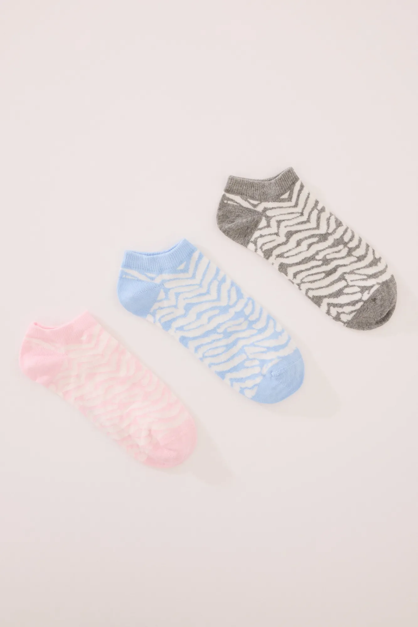 Women'secret Pack 3 calcetines cortos print cebra