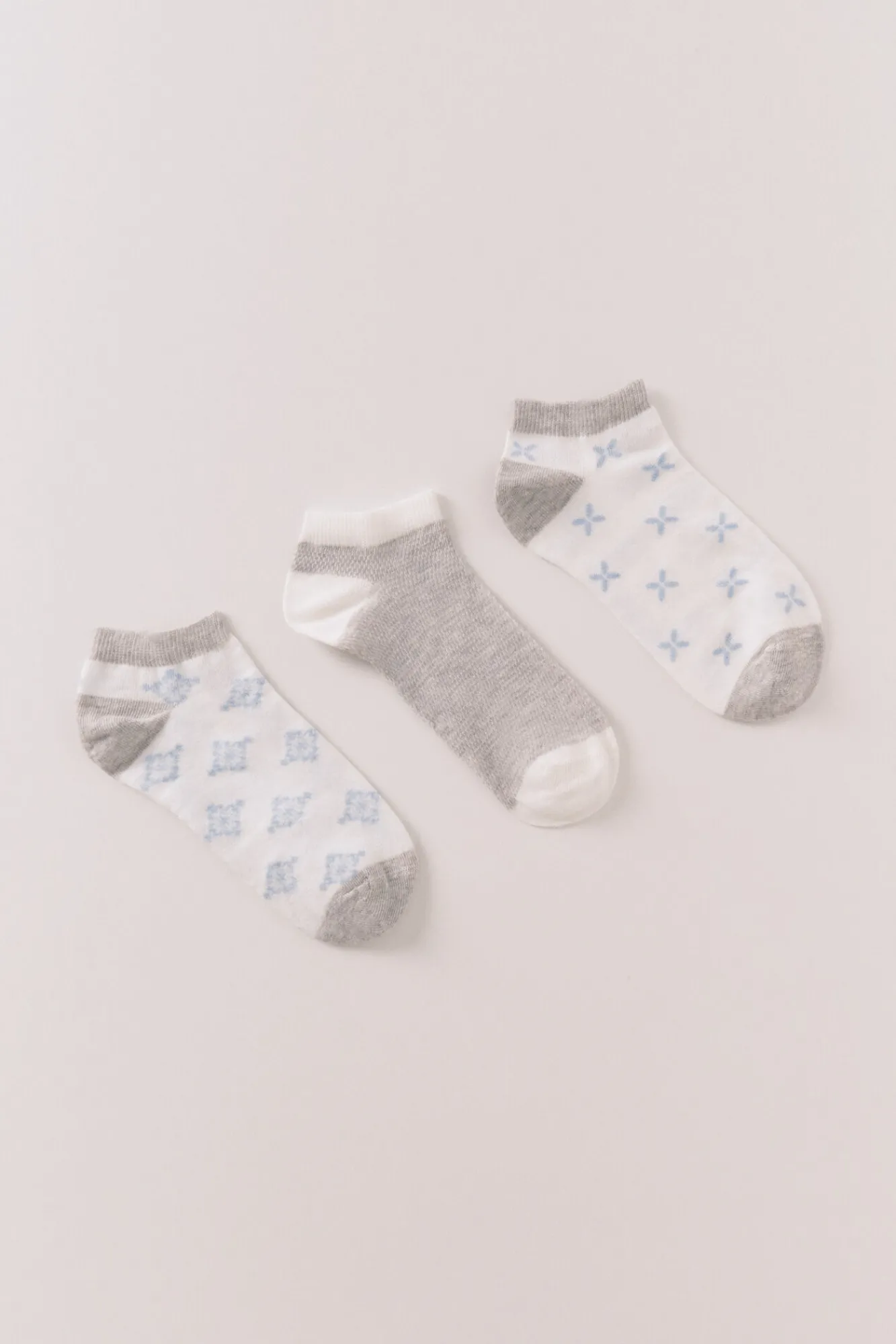 Women'secret Pack 3 calcetines cortos print mediterráneo