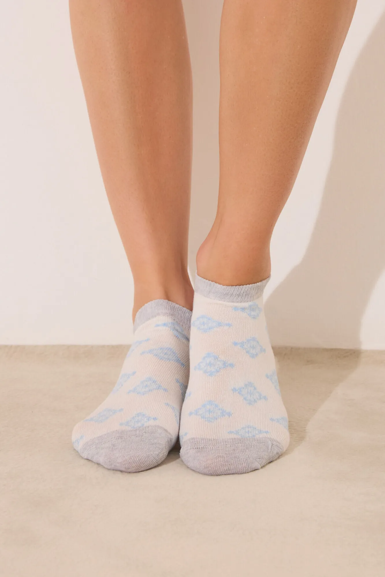Women'secret Pack 3 calcetines cortos print mediterráneo