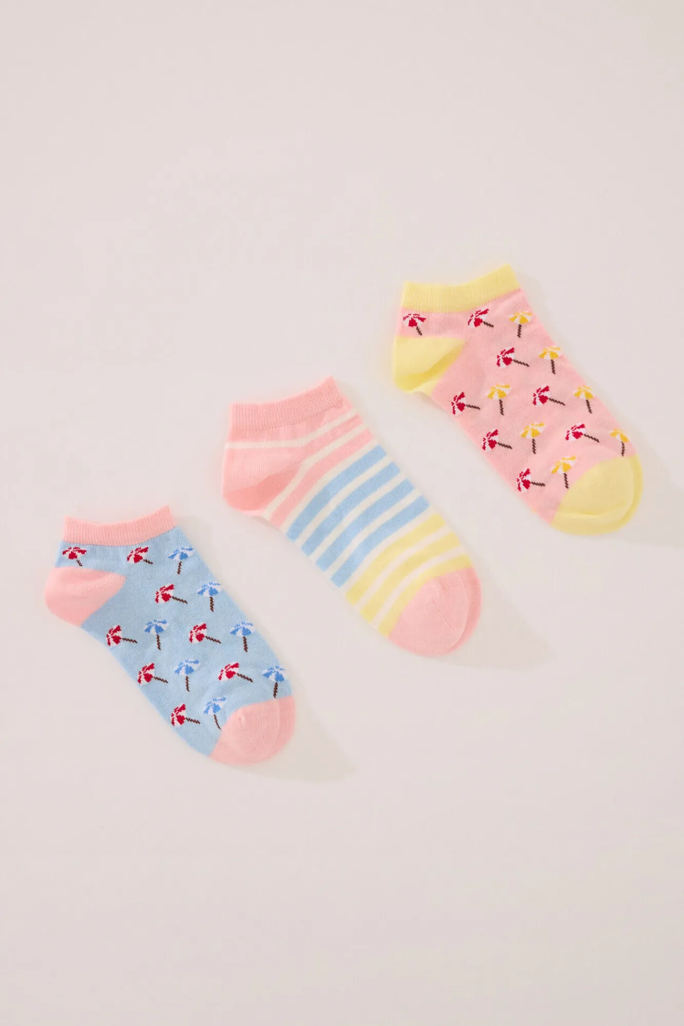 Women'secret Pack 3 calcetines cortos print playa