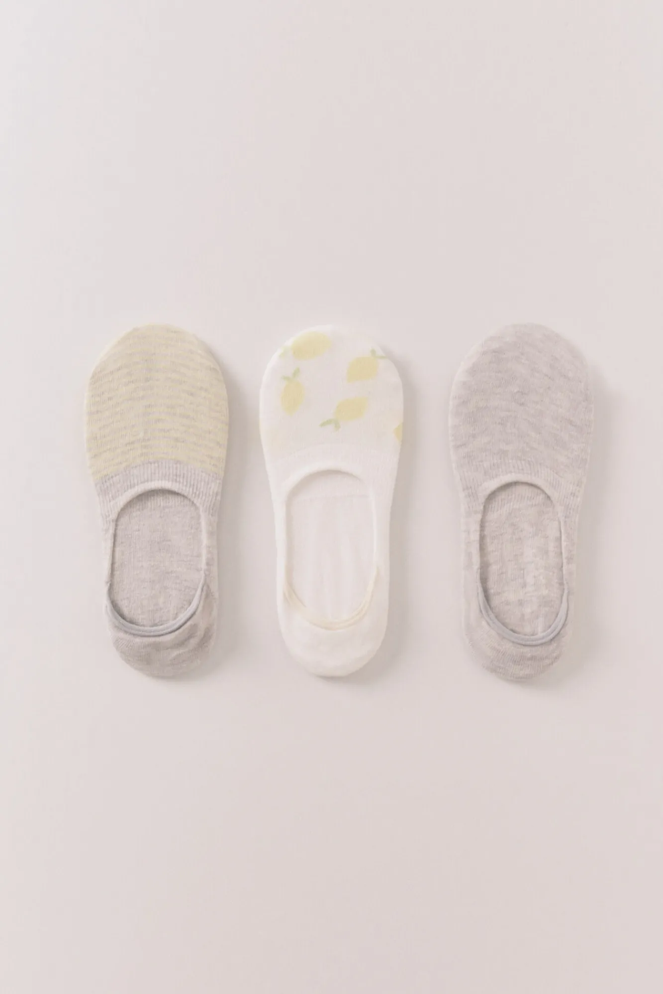 Women'secret Pack 3 calcetines invisibles print limones