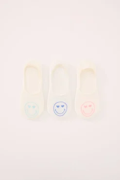 Women'secret Pack 3 calcetines invisibles algodón SmileyWorld®