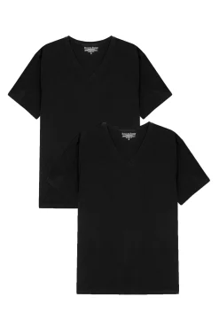Bread & Boxers Pack 2 camisetas elásticas cuello pico