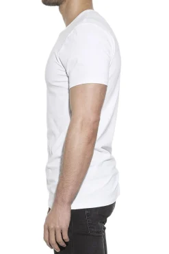 Bread & Boxers Pack 2 camisetas elásticas cuello caja algodón orgánico blancas