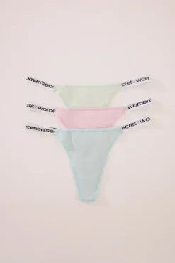 Women'secret Pack 3 tangas algodón logo