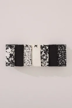 Women'secret Pack 7 tangas algodón mix print B&N