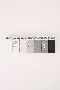 Women'secret Pack 7 tangas algodón multicolor Snoopy