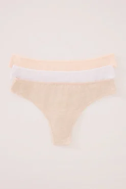 Women'secret Pack 3 tangas algodón orgánico