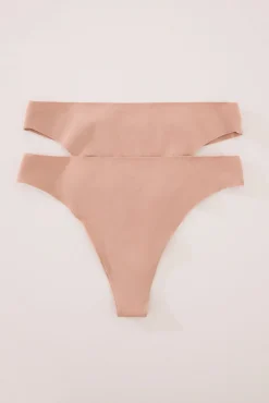 Women'secret Pack 2 tangas de algodón sin costuras