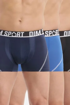 DIM Pack de 3 boxers de deporte de microfibra con malla transpirable