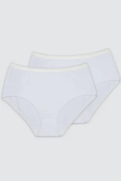 Playtex Pack de 2 bragas altas de algodón orgánico