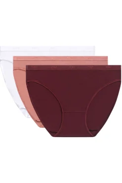 DIM Pack de 3 bragas de algodón elástico en varios colores