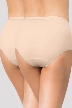 Playtex Pack de 2 bragas Midi de algodón orgánico