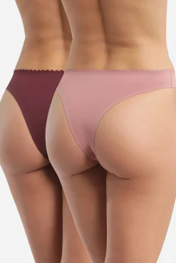 DIM Pack de 2 tangas de algodón cortados al láser