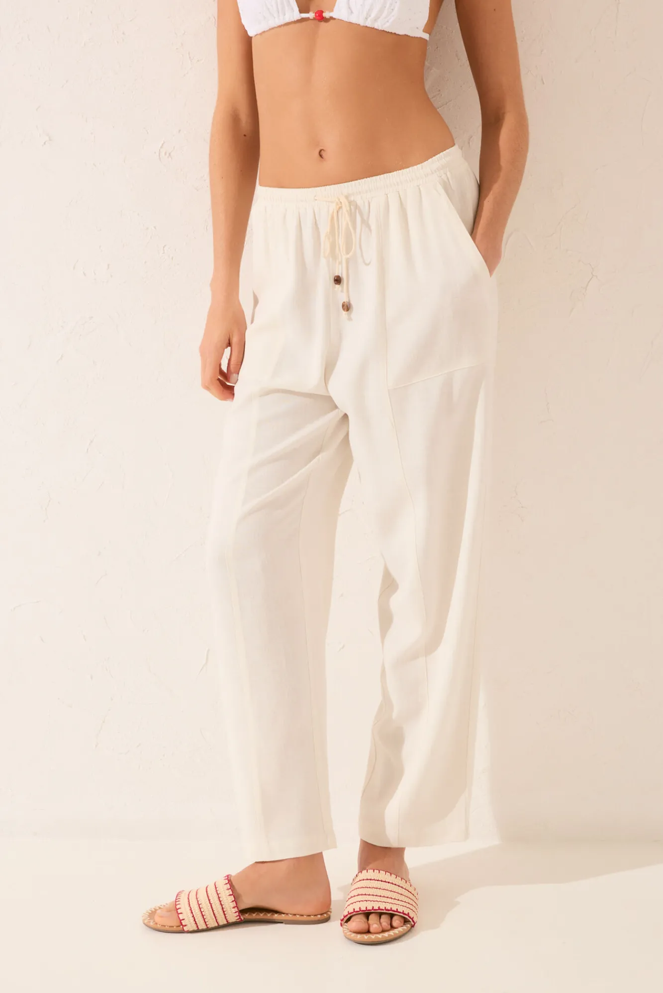 Women'secret Pantalón Capri lino