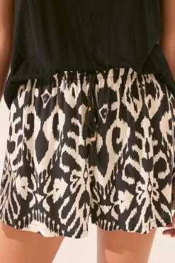 Women'secret Pantalón corto viscosa estampado ikat