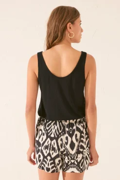 Women'secret Pantalón corto viscosa estampado ikat