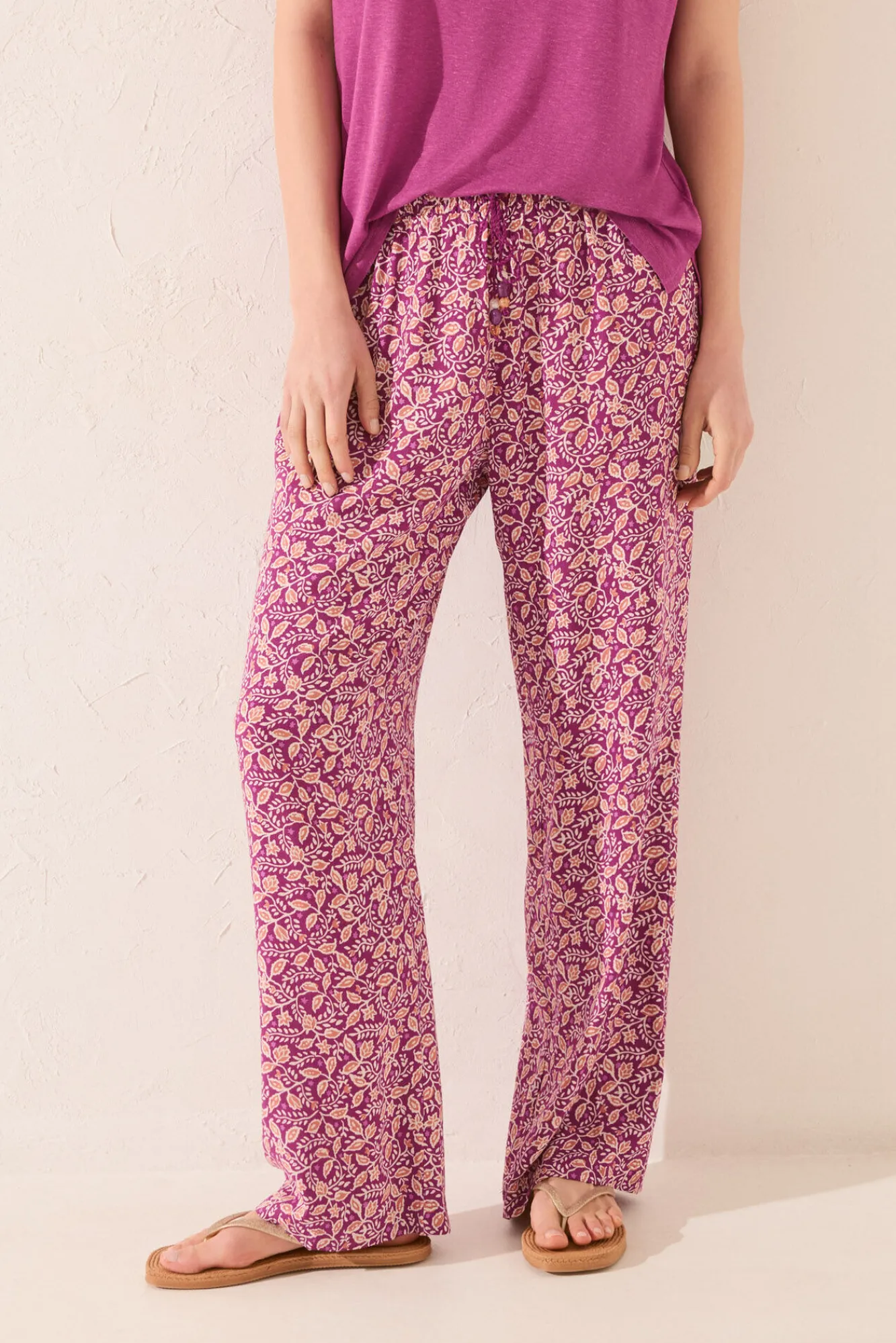Women'secret Pantalón largo morado
