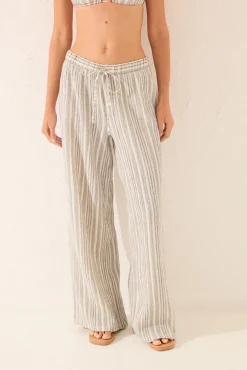 Women'secret Pantalón largo raya tejida