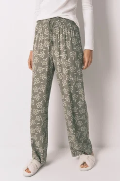 Women'secret Pantalón largo viscosa flores