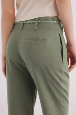 Springfield Pantalón pinzas lino