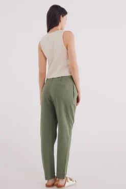 Springfield Pantalón pinzas lino