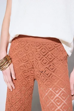 Slowlove Pantalón punto desagujado