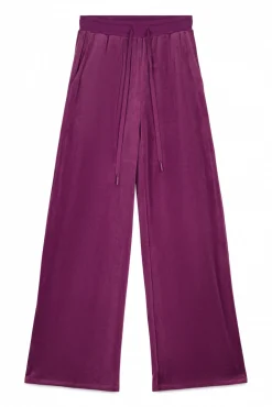 HI&BYE Pantalón terciopelo suave vino