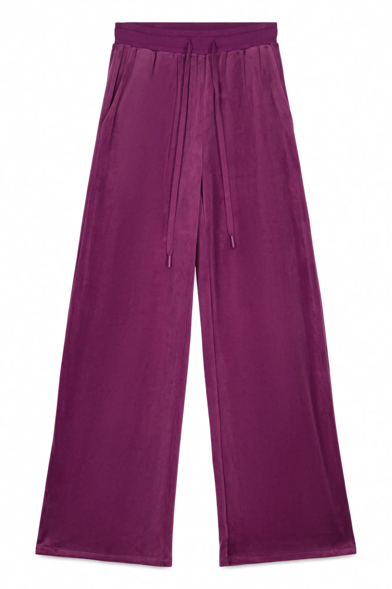 HI&BYE Pantalón terciopelo suave vino