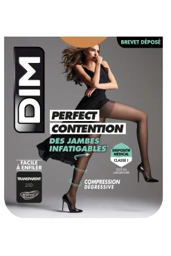 DIM Panty de compresión Perfect Contention transparente piernas cansadas