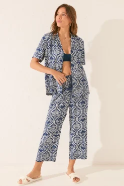 Women'secret Pijama camisero Capri allover