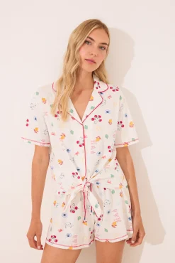 Women'secret Pijama camisero corto 100% algodón Moomin