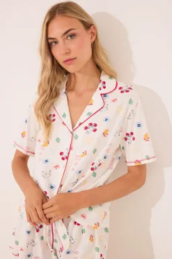 Women'secret Pijama camisero corto 100% algodón Moomin