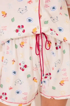 Women'secret Pijama camisero corto 100% algodón Moomin