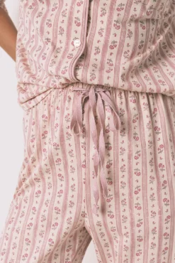 Women'secret Pijama camisero largo 100% algodón flores