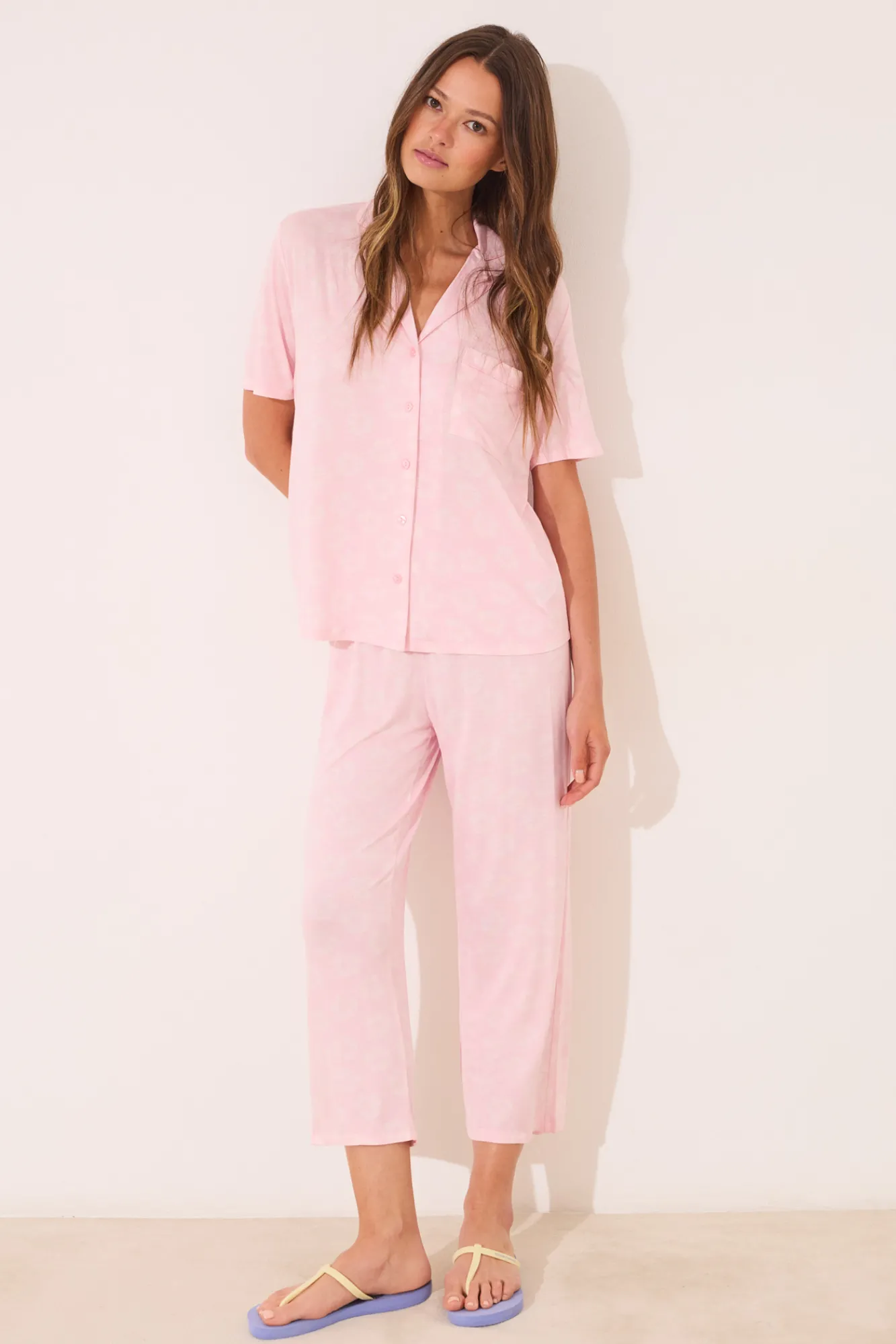 Women'secret Pijama camisero Capri viscosa