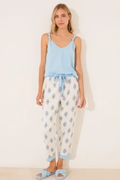 Women'secret Pijama Capri 100% algodón paisley