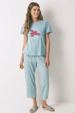 Women'secret Pijama Capri 100% algodón Sebastián