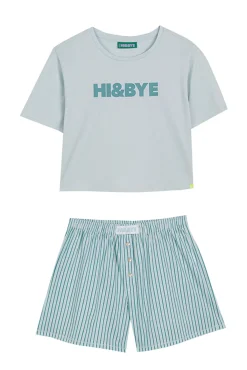 HI&BYE Pijama corto 100% algodón