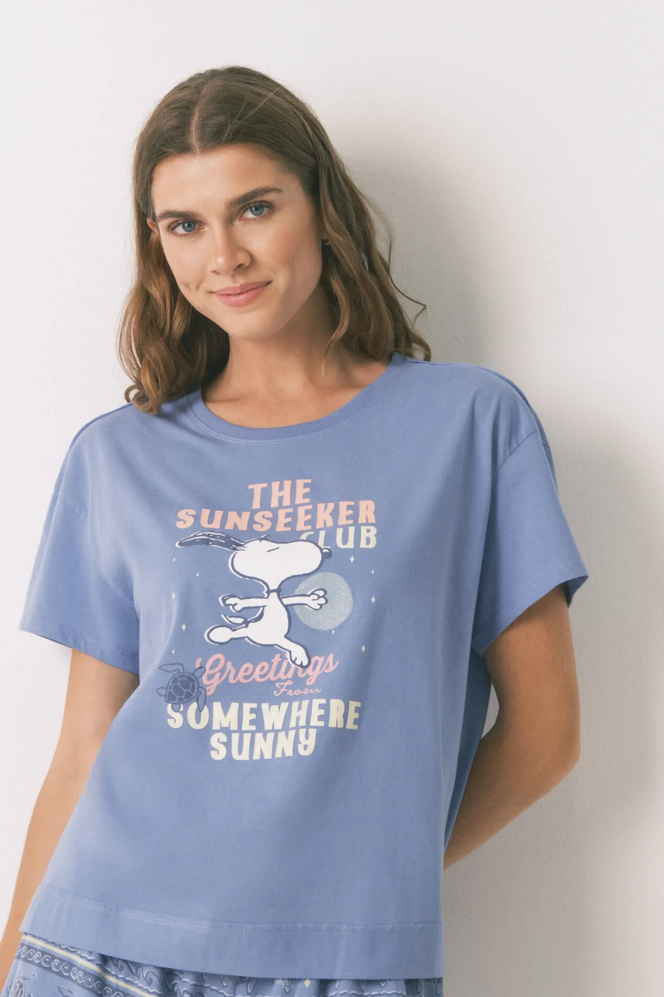 Women'secret Pijama corto algodón Snoopy