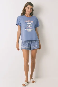 Women'secret Pijama corto algodón Snoopy