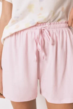 Women'secret Pijama corto algodón y rosa Snoopy