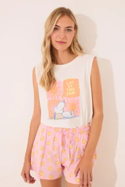 Women'secret Pijama corto algodón Snoopy soles