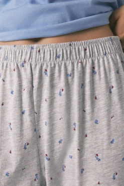 Women'secret Pijama corto algodón Snoopy azul